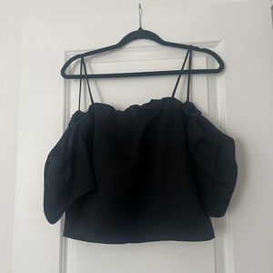 Talula Black off the shoulder silk top